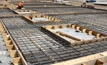 dalle de béton excavation