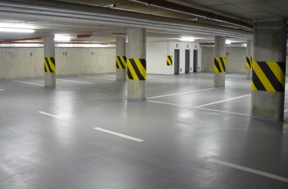 stationnement recouvrement béton